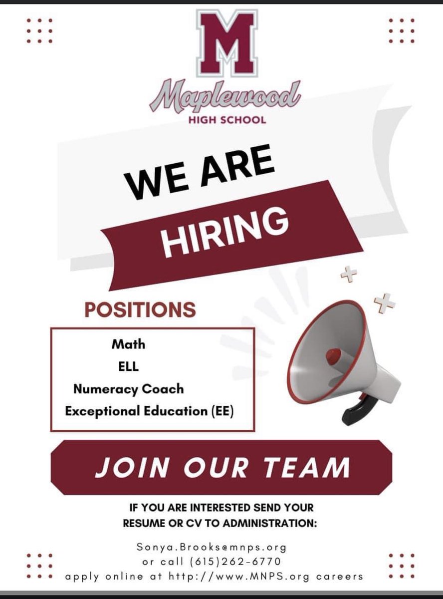 Join the MHS Team!🗣️