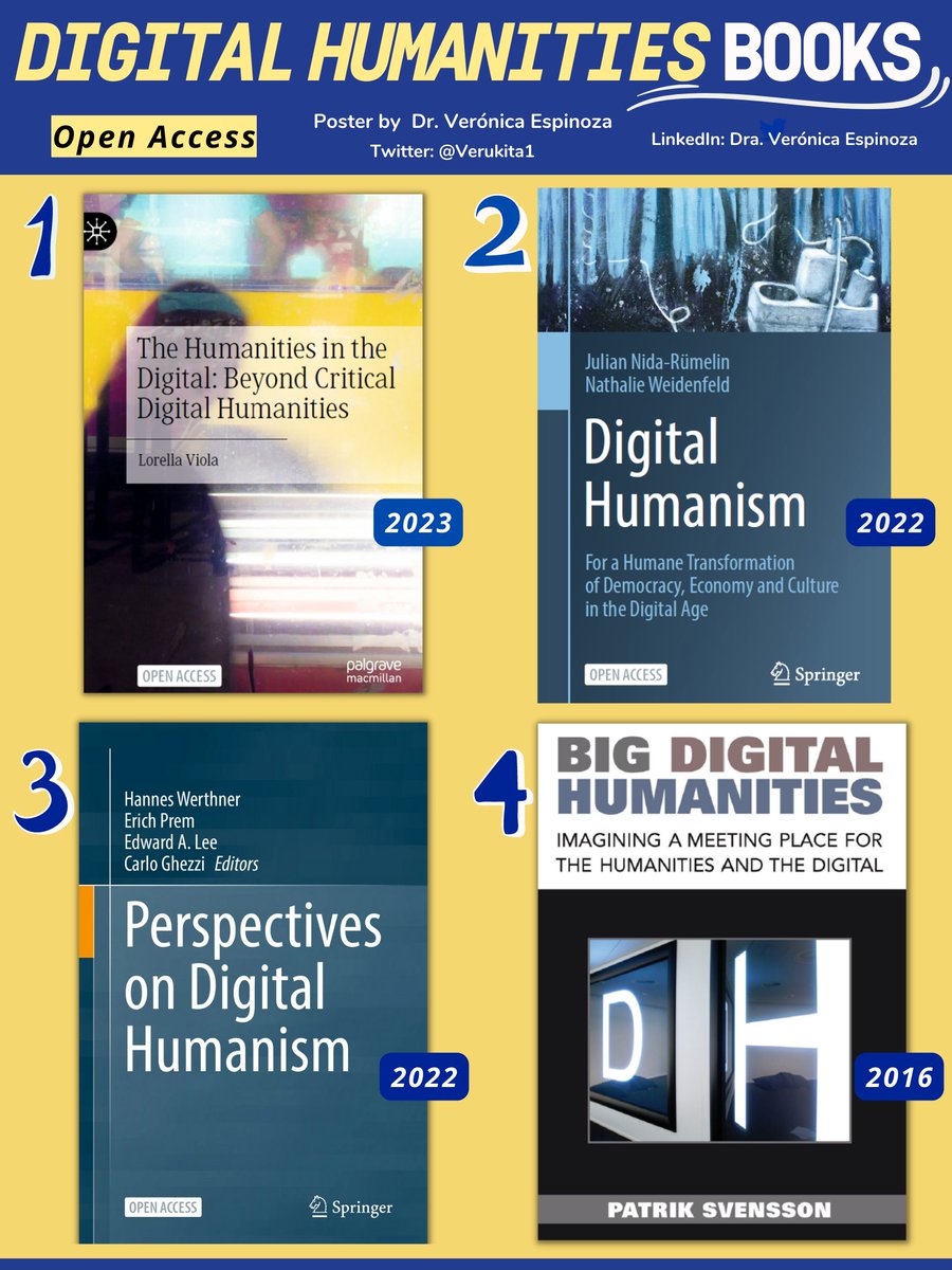 Digital Humanities Books (open access)❤
1-library.oapen.org/handle/20.500.…
2-library.oapen.org/handle/20.500.…
3-link.springer.com/book/10.1007/9…
4-directory.doabooks.org/handle/20.500.…
 #AcademicTwitter #thesis #socialnetwork 
#DataVisualization #PhD #SocialScience #postdoc #machinelearning #computationalsocialscience