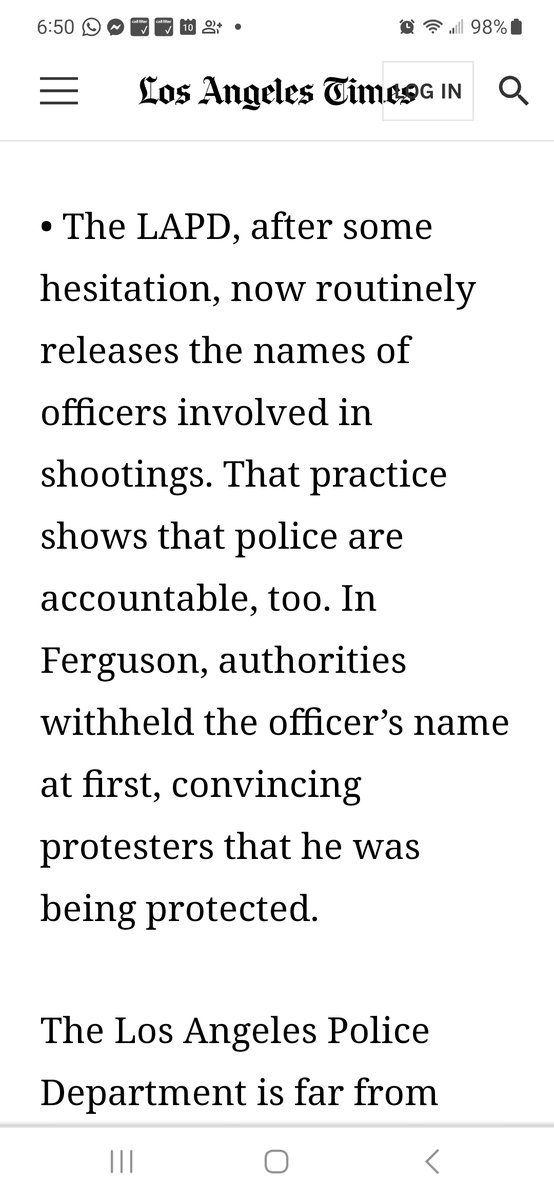 Not only Ferguson PD could learn fr LAPD, Manchester NH police have yet to release 3 police officer names who shot Alex Noane fr Hooksett. What are they hiding? Or did they need more time for a #CoverUp ? #NHPolitics #NewHampshire 
@NH_DOJ #accountability 
https://t.co/AIlkfmahAT https://t.co/4Dl1gnP6wZ
