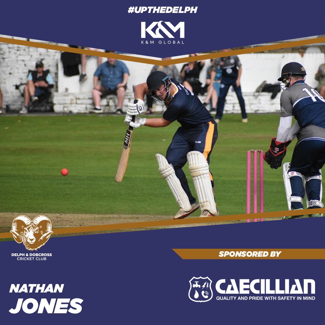 Superb performance by skipper <a href="/nathanjones32/">nathan</a> who’s scored his maiden 1XI century in our run chase up at <a href="/Rastrickcc/">Rastrick CC</a> where we win by six wickets. Well done boys! #uptheDelph 💙💛💪