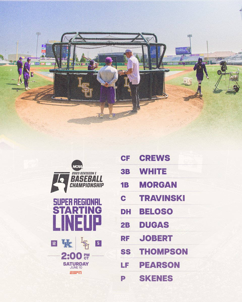 LSUbaseball's tweet photo. Let’s Geaux https://t.co/dTNoFPQVi3