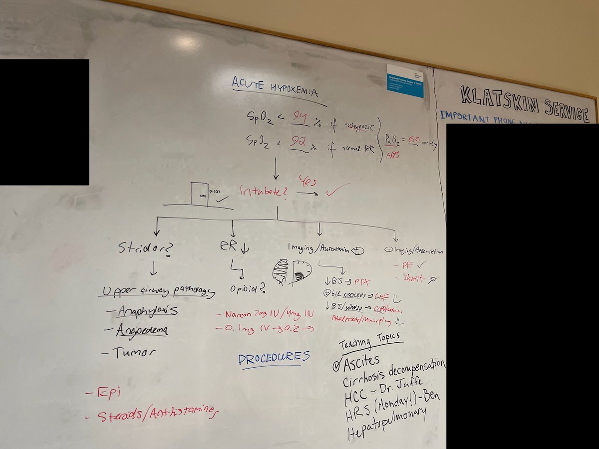 Teaching @ClementLeeMD's approach to Acute Hypoxemia! 🫁 No better way to get through the major DDx with ease. Students always love this one. All while on the Klatskin service with Dr. Schilsky (@Dr_Aly_Fox)