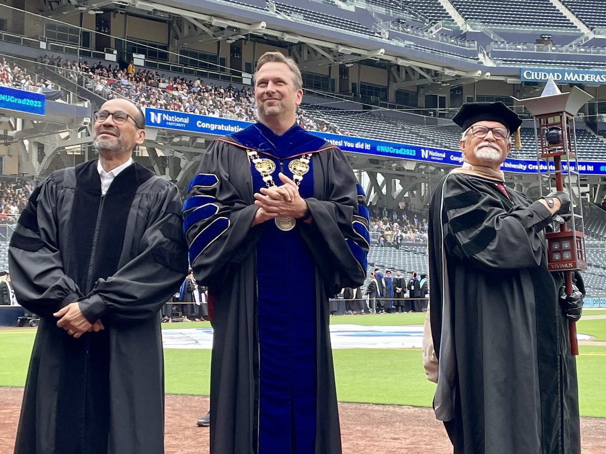 I watched with awe as <a href="/NatUniv/">National University</a> graduates walked across the stage and was profoundly touched as they voiced their gratitude to their Dean and President <a href="/markmilliron/">Mark David Milliron</a>.  We, too, are grateful for their sacrifices and hard work. Congratulations, graduates.