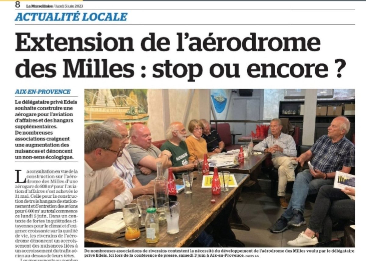 FloEffelo's tweet photo. 🙏 Grace à la mobilisation du collectif #CD2A, https://t.co/8pNuGWkf7G https://t.co/MJrIpkoOI6 se sont opposés publiquement au développement des infrastructures de l'aérodrome.
Même la maire d'#Aix_en_Provence a affirmé son opposition au projet lors du dernier conseil municipal! https://t.co/fwpGlW1DkA