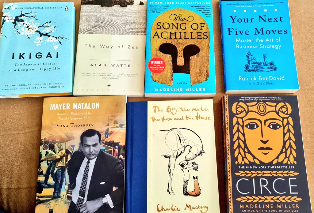 My reading plan for this summer:
- Ikigai
- The Way of Zen
- The Song of Achilles
- Circe (rereading this one)
- The Boy, The Mole, The Fox &amp; The Horse
- Your Next Five Moves
- Mayer Matalon