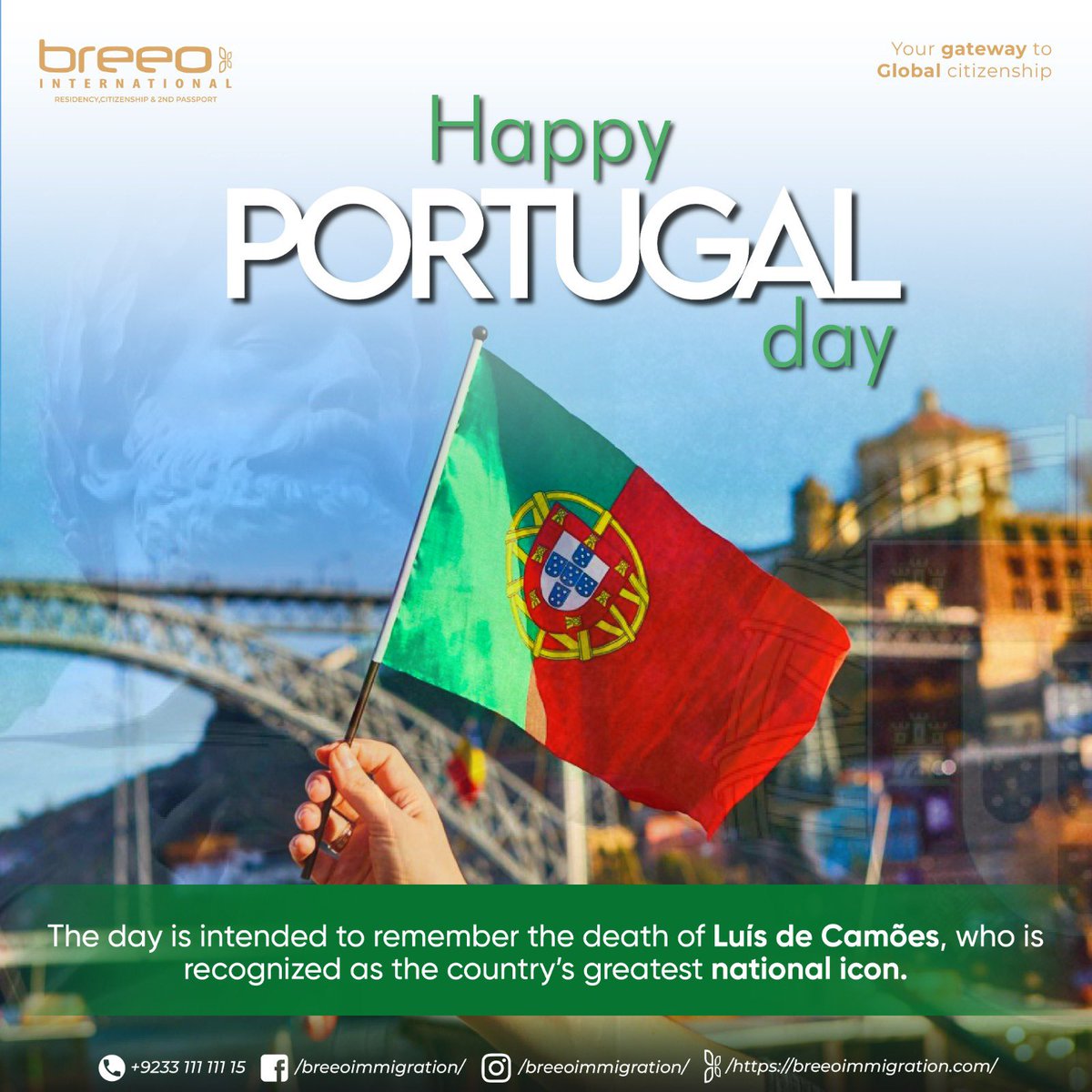 BreeoImmigrati1's tweet photo. Happy #Portugal Day 🇵🇹
.
.
.
.
.
#portugal🇵🇹 #portugalday #breeointernational #breeoimmigration #consultants #advisors #immigration https://t.co/FQAn0XrZ2P