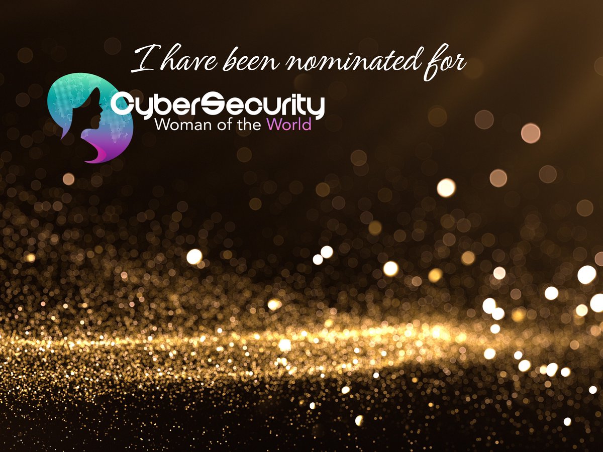Just learned from <a href="/UnitedCybersec1/">United Cybersecurity Alliance</a> <a href="/KarmenINTL/">Carmen Marsh</a> that as a past finalist in the Cybersecurity Woman of the Year Awards, I am automatically nominated for the #CybersecurityWomanOfTheWorld Edition Award to be given at Ardoe Castle in Aberdeen, Scotland August 31st. #CyberSecurity