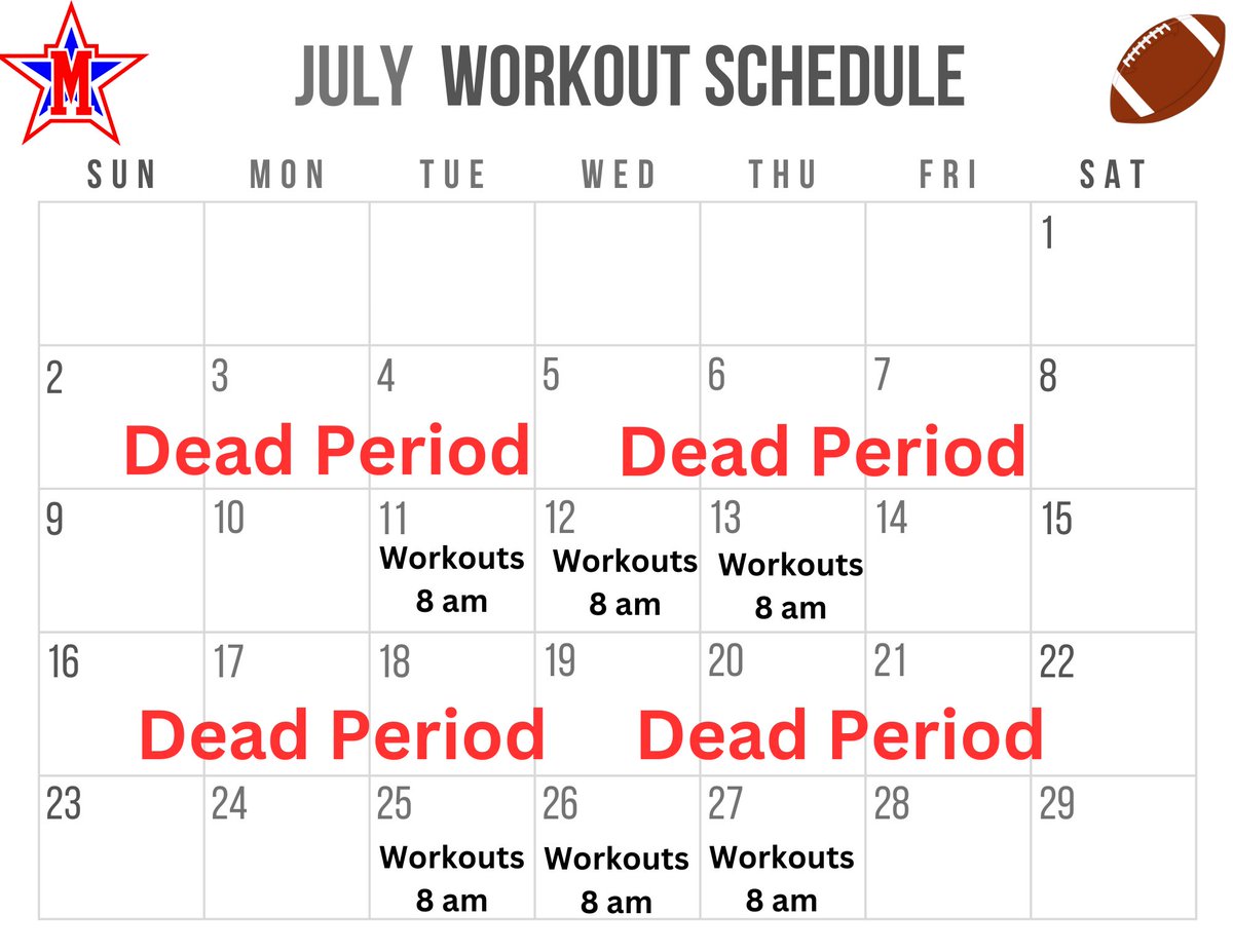 15 good reasons to be up bright and early this summer…

First day of workouts begin Tuesday! #noexcuses