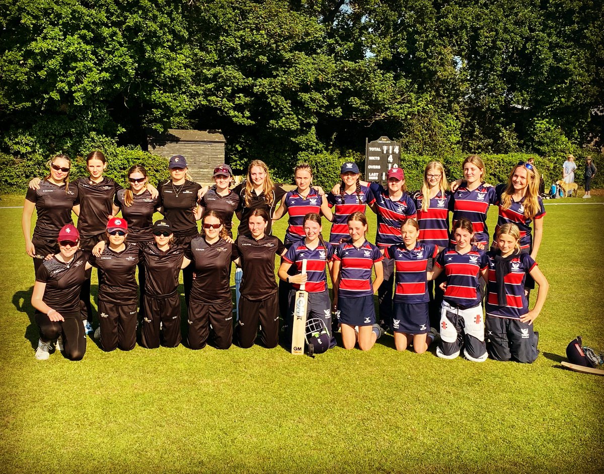 Long day at the office today but a great game of #cricket for our 1st XI against @Greshams_School 

 #GirlsCricket #WeGotGame #ThisGirlCan