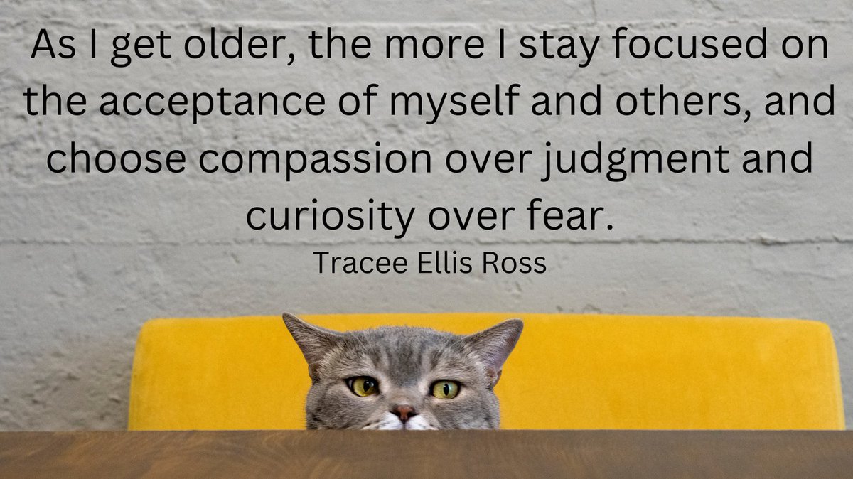 As I get older, the more I stay focused on the acceptance of myself and others, and choose compassion over judgment and curiosity over fear.
Tracee Ellis Ross
#SharingSaturday
#RadicalAccpetance