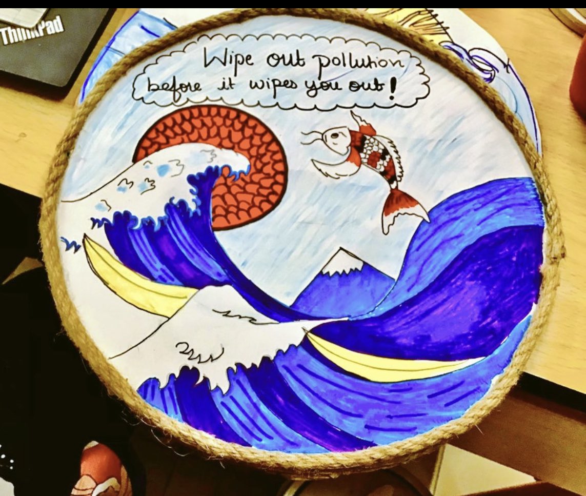 Sidra Tatheer (@sidra5) on Twitter photo The students of 9A created mixed media art pieces by combining the concept of sea waves inspired by Hakushai's "The Great Wave off Kanagawa" painting, along with theme of saving marine life & maintaining a sustainable environment in their art class.<a href="/Fatima_Martin/">Fatima Martin</a> <a href="/TeresaRusten/">Teresa Rusten</a> The students of 9A created mixed media art pieces by combining the concept of sea waves inspired by Hakushai's "The Great Wave off Kanagawa" painting, along with theme of saving marine life & maintaining a sustainable environment in their art class.<a href="/Fatima_Martin/">Fatima Martin</a> <a href="/TeresaRusten/">Teresa Rusten</a>