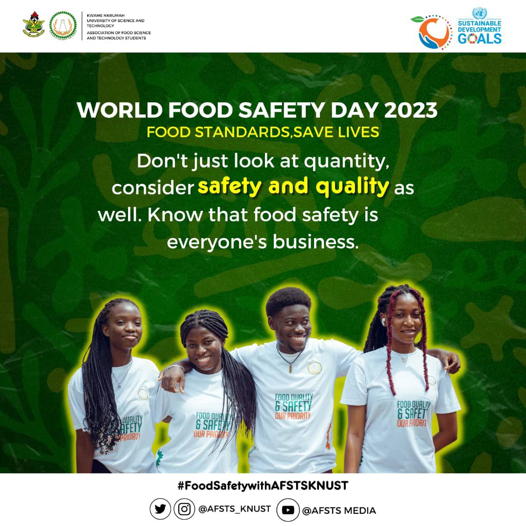 CampusHypeCrew's tweet photo. Students from the Association of Food Science and Technology [@afsts_knust ] contributing to Food Safety Awareness. 

As recognised by the  World Health Organisation, they embarked on an in person campaign on the theme “Food Standards, Save Lives”.

#CampusHypeCrew🇬🇭 https://t.co/U2JRVAAWgj
