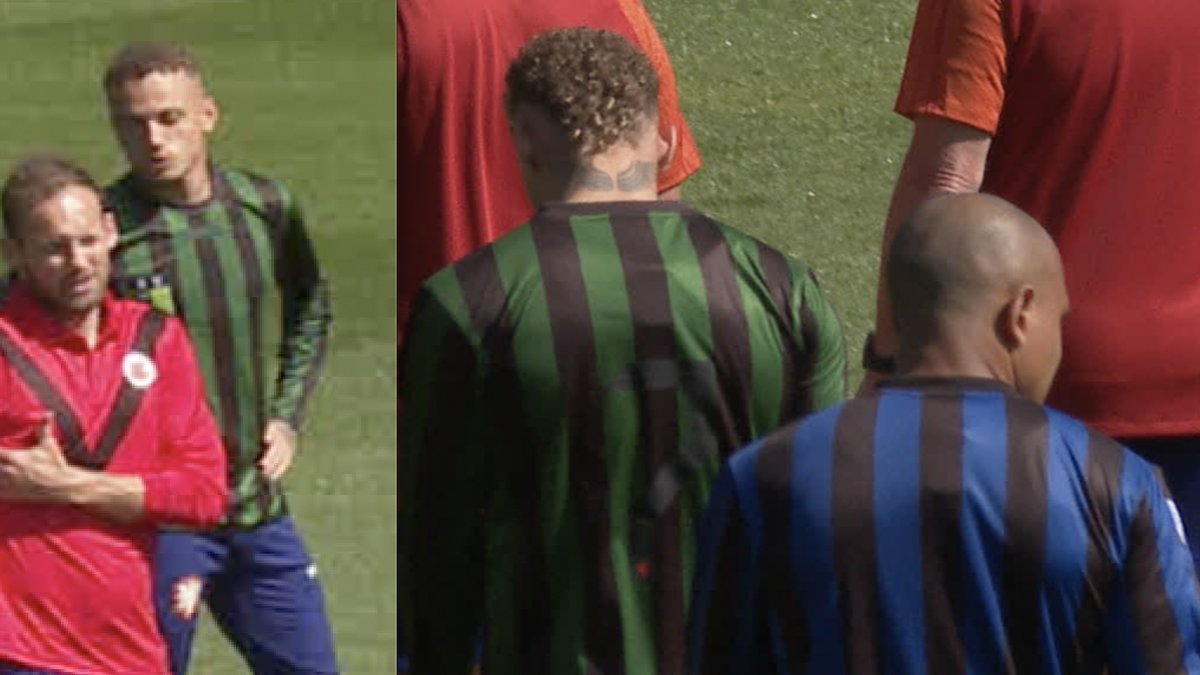 Potjesvlees's tweet photo. Gespot tijdens de training van Oranje vanmiddag in Zeist: Noa Lang loopt rond in een groen-zwart (!) shirt... Nooooooa is a Bruges boy!🙈 https://t.co/HsiqT45kCj