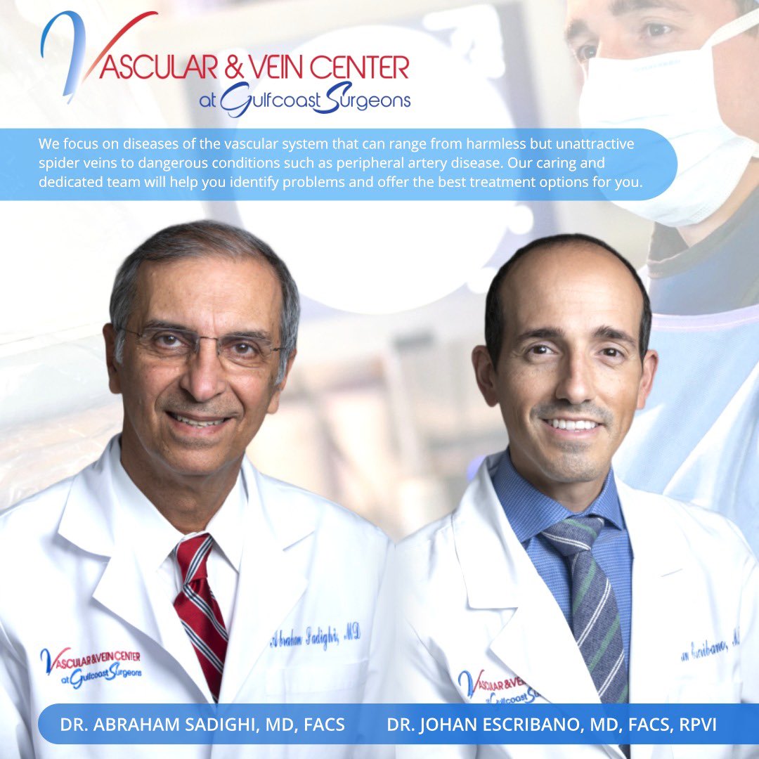 The Vascular & Vein Center at Gulfcoast Surgeons has been the premier choice for vein and vascular procedures for over 30 years. #veins #vascular #surgeons #arteries #pad #aaa #carotid #stenosis #legpain #fortmyers #capecoral #bonitasprings