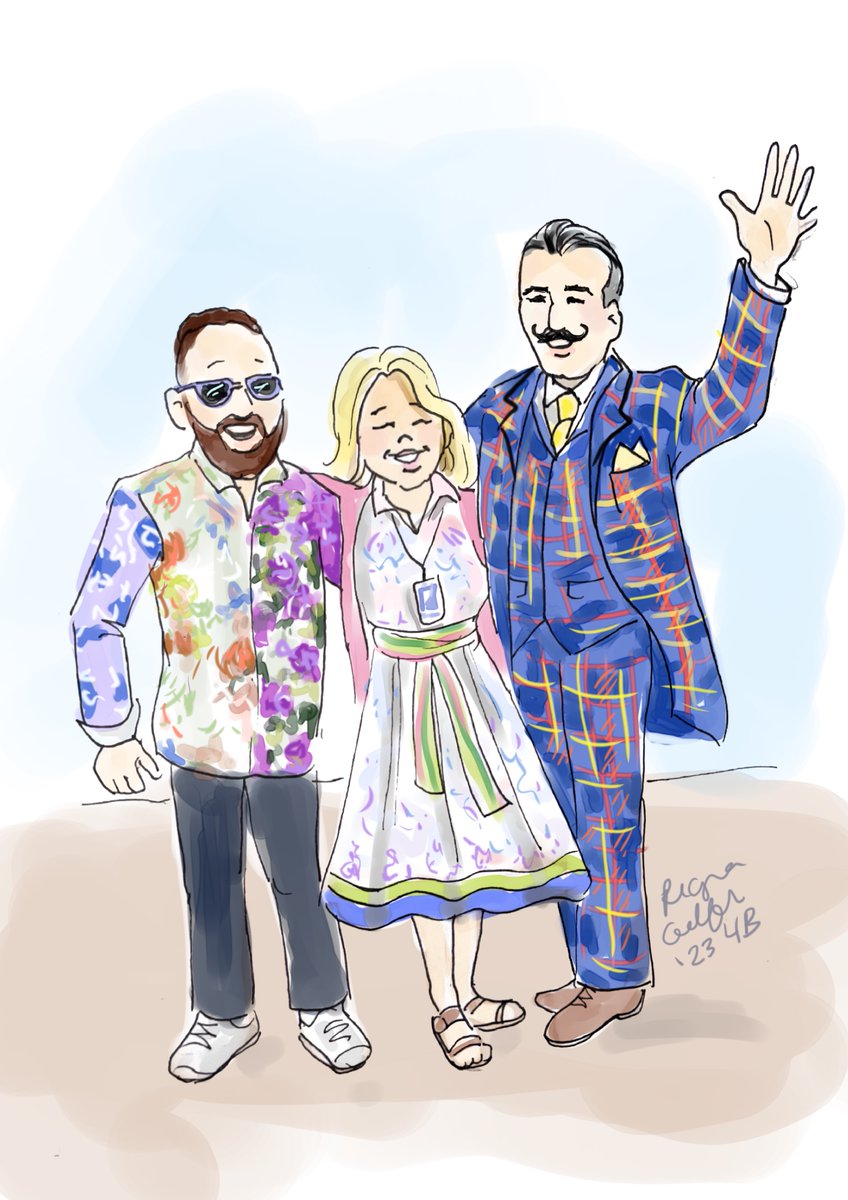 @Travis_Landry , @BillyeBHarris and @NichoLowry ...I couldn't resist! You were such a fun combo of patterns and colors!!! #antiquesroadshow