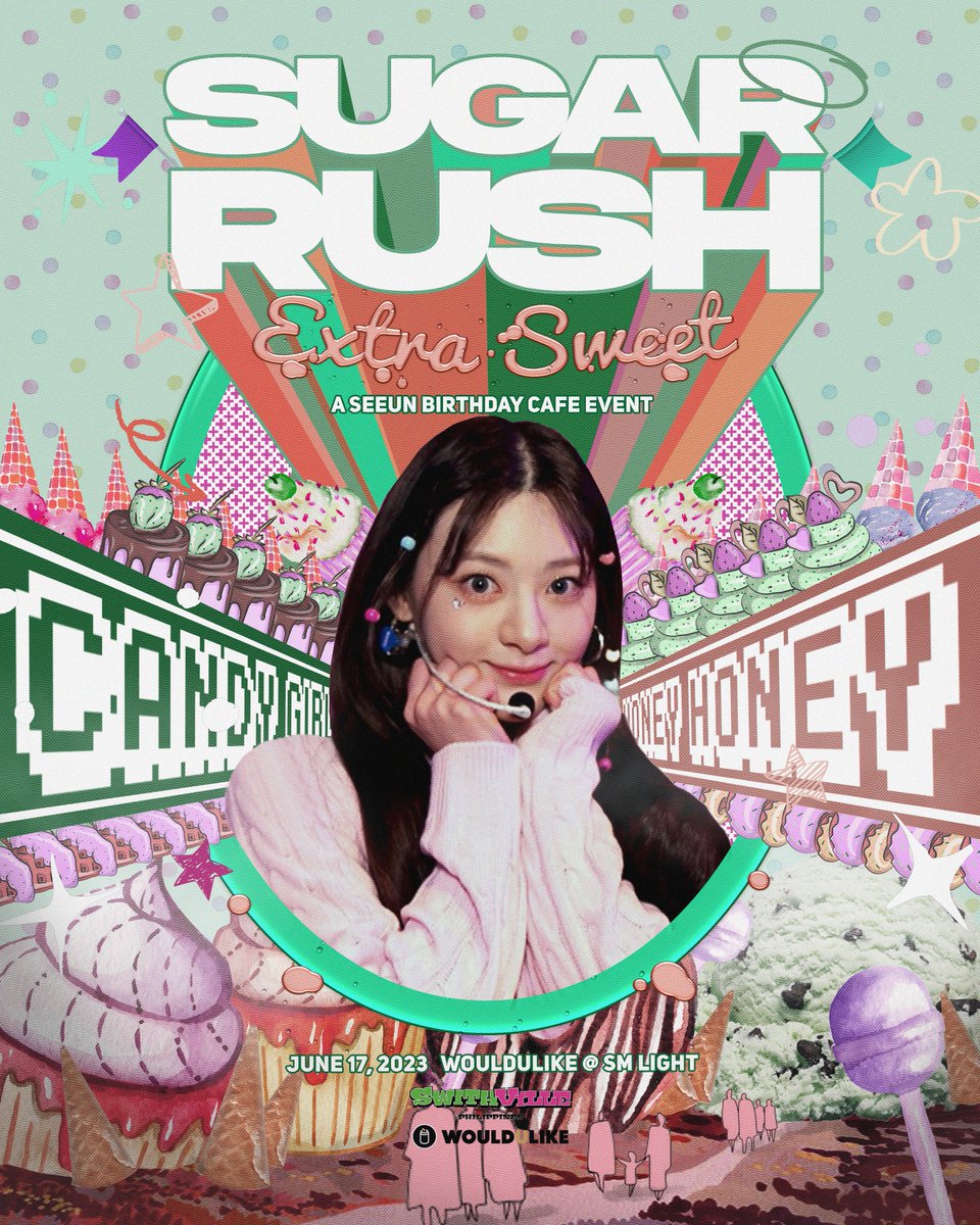 SwithvillePH's tweet photo. [ 🎉]

SWITHs! Feel the sugar rush! Celebrate Seeun’s day on a high and don’t forget to make it extra sweet!

SUGAR RUSH, EXTRA SWEET: YOON SEEUN Birthday Cansleeve Event

📅 June 17, 2023
📍 WouldULike SM Light Mall
🕚 12 PM - 5PM

Bring your sweet tooth!

#SugarRushExtraSweet https://t.co/alYg4oQR4U
