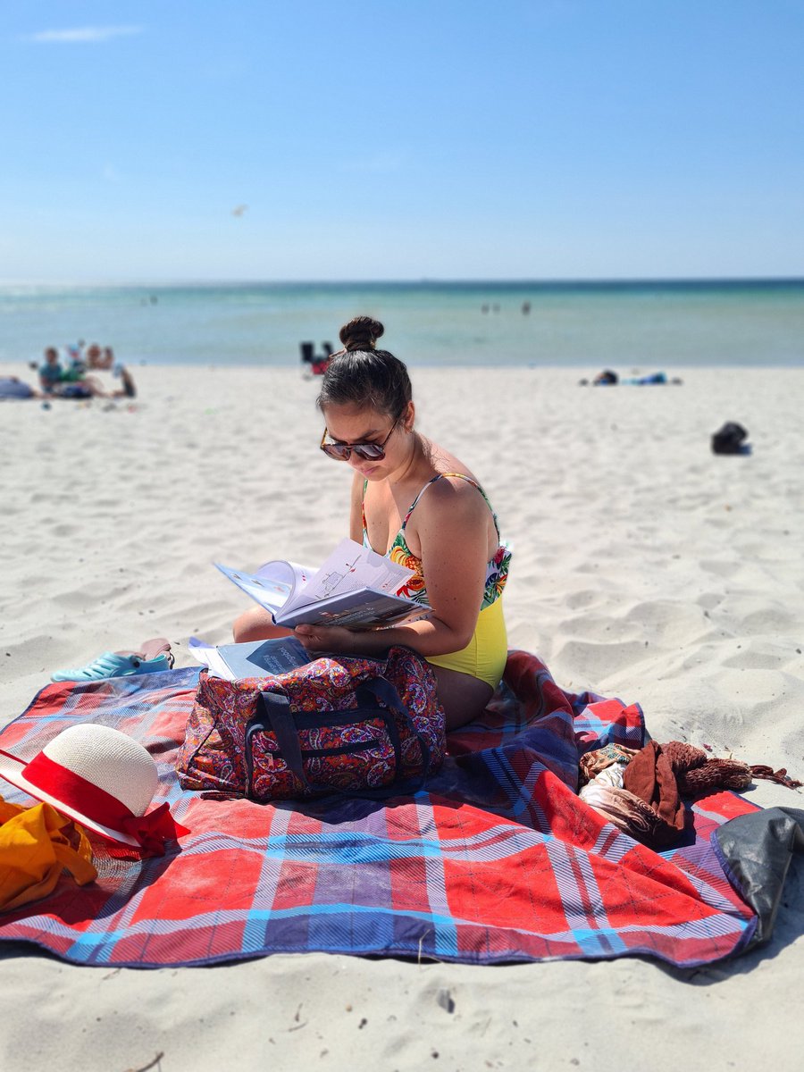 Revising navigation and seamanship on the beach today to prepare for my boat driving / skipper license exam on Monday! ⛵ #boating #skipper