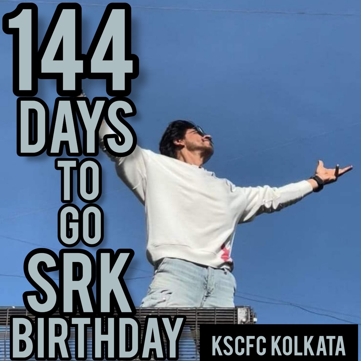 COUNTDOWN IS ON MORE 144 DAYS TO GO FOR PATHAAN BIRTHDAY CELEBERATION ONE AND ONLY SRK BUS SRK @iamsrk @kolkata_srk @KarunaBadwal @RedChilliesEnt @pooja_dadlani @khyatimadaan @BilalS158 #AskSRK #ShahRukhKhan𓀠 #PathaanOnStarGold #kingkhan #teamshahrukhkhan #SRK