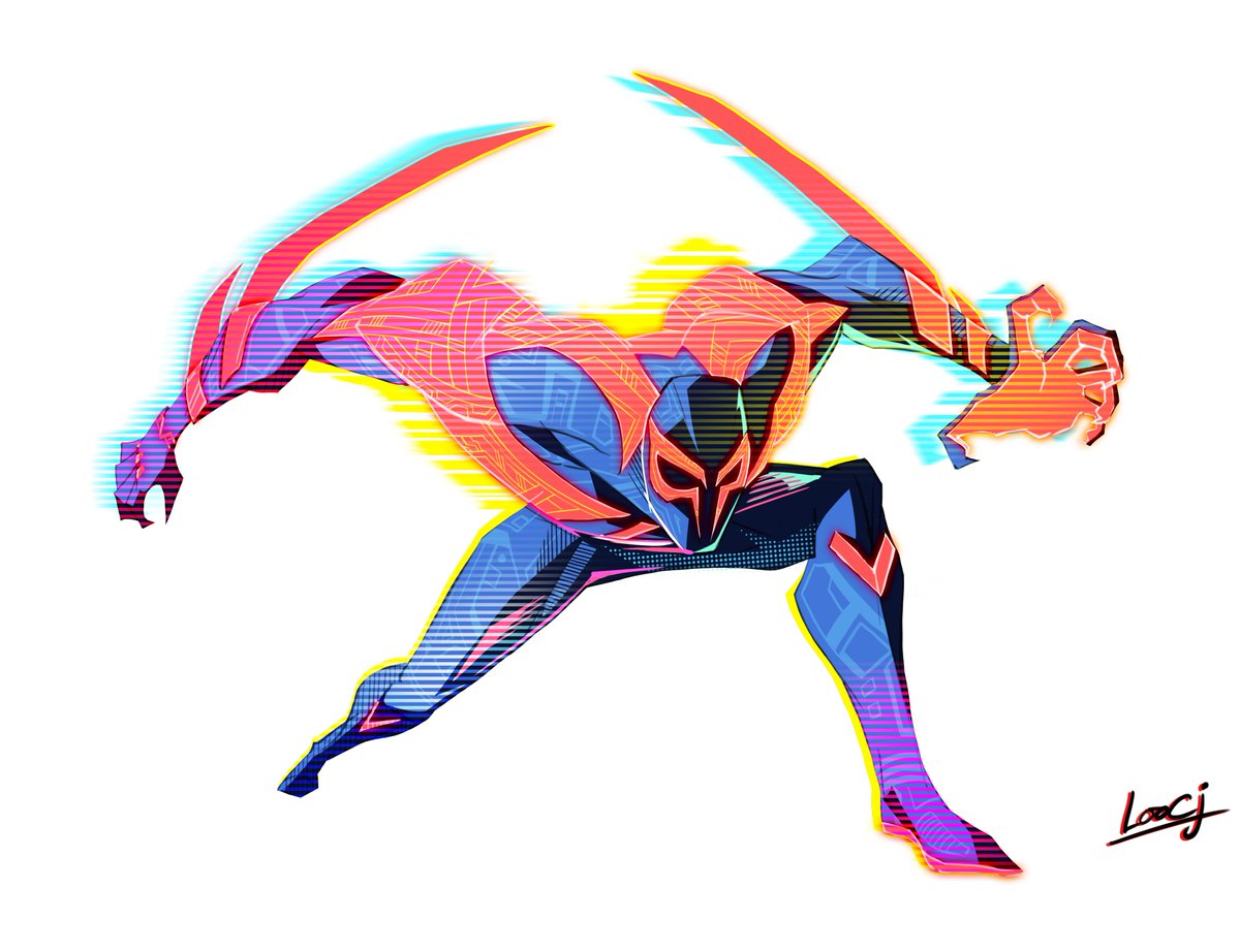 LooCJ1369's tweet photo. Spiderman 2099 fanart 
#AcrossTheSpiderVerse📷 #SpiderMan2099📷 https://t.co/LfzBLs0iKT