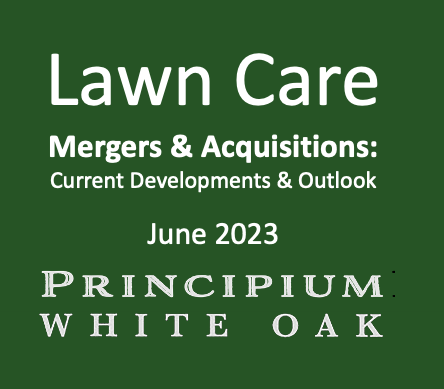 We've just published an update to our 24-page report on Lawn Care Mergers&amp; Acquisitions through June 2023.  principium-whiteoak.com/lawn-care-merg…