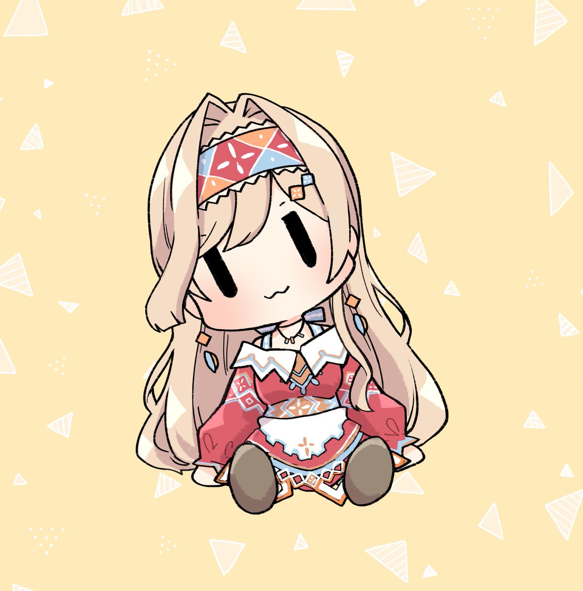 1girl solo long hair dress :3 chibi hairband  illustration images