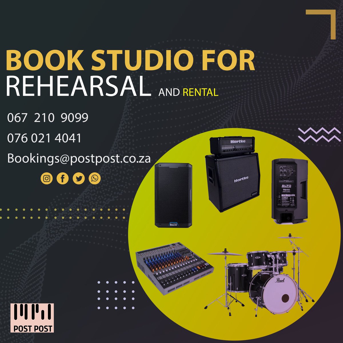 Rehearsal Space Available in Braamfontein. #livemusic