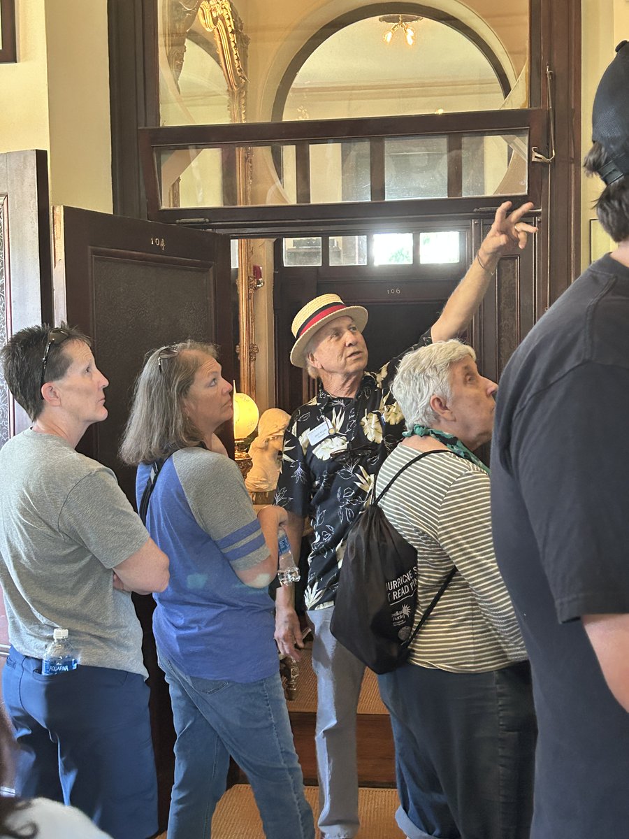 HBPlantMuseum's tweet photo. Thank you to everyone who attended our special lecture on the Tampa Bay Hotel's architecture by UT Professor Richard Ellis. Guests also enjoyed guided tours courtesy of our docents Jack and Terri. #FreeSaturday https://t.co/DUA2qqTt1g