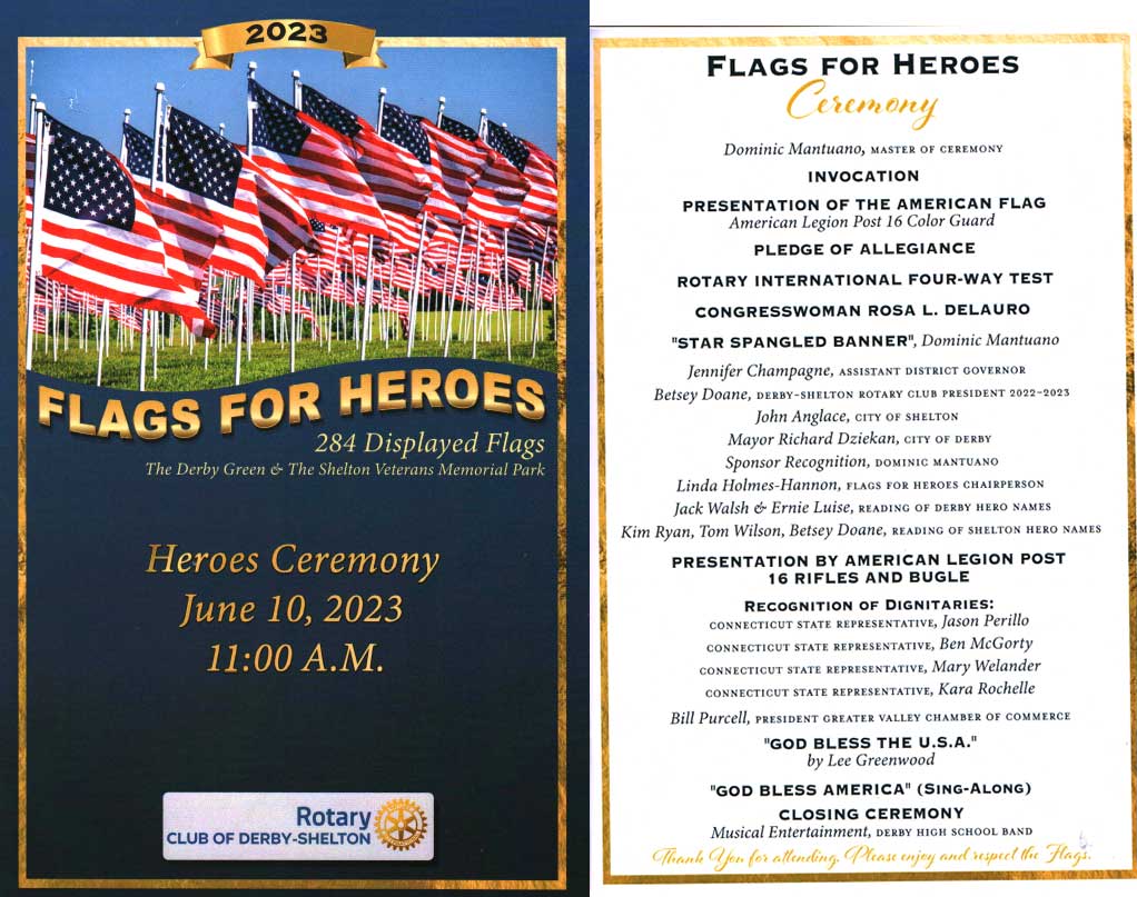 Derby-Shelton Rotary had their Flags for Heroes ceremony today honoring many from Derby and Shelton   derby-sheltonrotary.org/blog/flags-for…