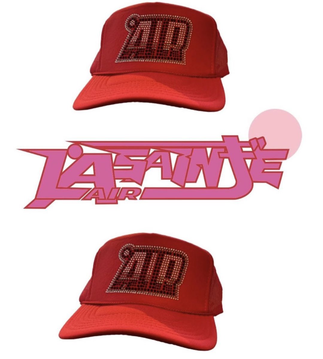DNAStL's tweet photo. LA SAINTE AIR TRUCKER HATS $100 https://t.co/86BC2HHz8P