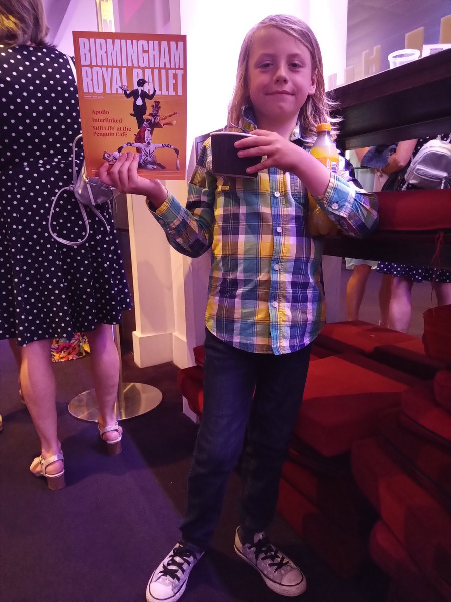 Dad and son night out at @brb (husband is home with youngest). So pleased we're getting to see @blawrencedancer's final performance with the company. Son 'really enjoyed' him in Apollo. I was blown away. We'll miss you Brandon!