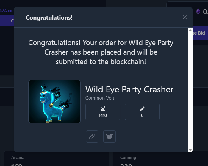 GoliathRulz's tweet photo. Got me a heck of a deal on another #Shadowcorn in the @crypto_unicorns #Metaverse which is a leading #Web3Gaming experience on the #PolygonNFT environment. Get in and have some fun!!! Do it at: https://t.co/ZLIDhtzT0i https://t.co/NAeblf2RNe