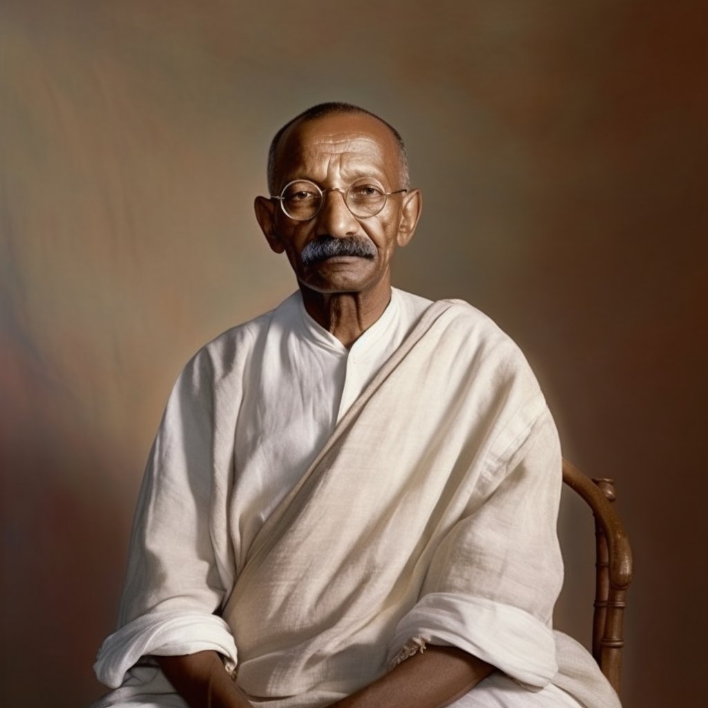 "Be the change you wish to see in the world." #Ghandi #MadeByAI #AIart
