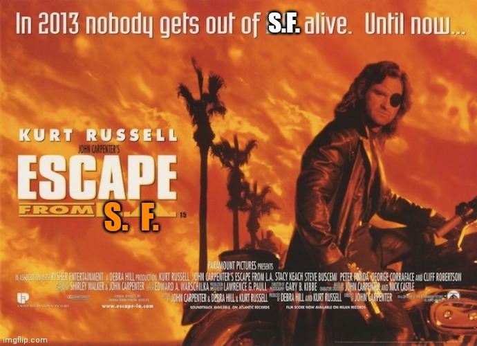 _emergent_'s tweet photo. @elonmusk @terronk Easy solution. Call in Snake Plissken.
#EscapeFromSF https://t.co/HCpTo6rjC7