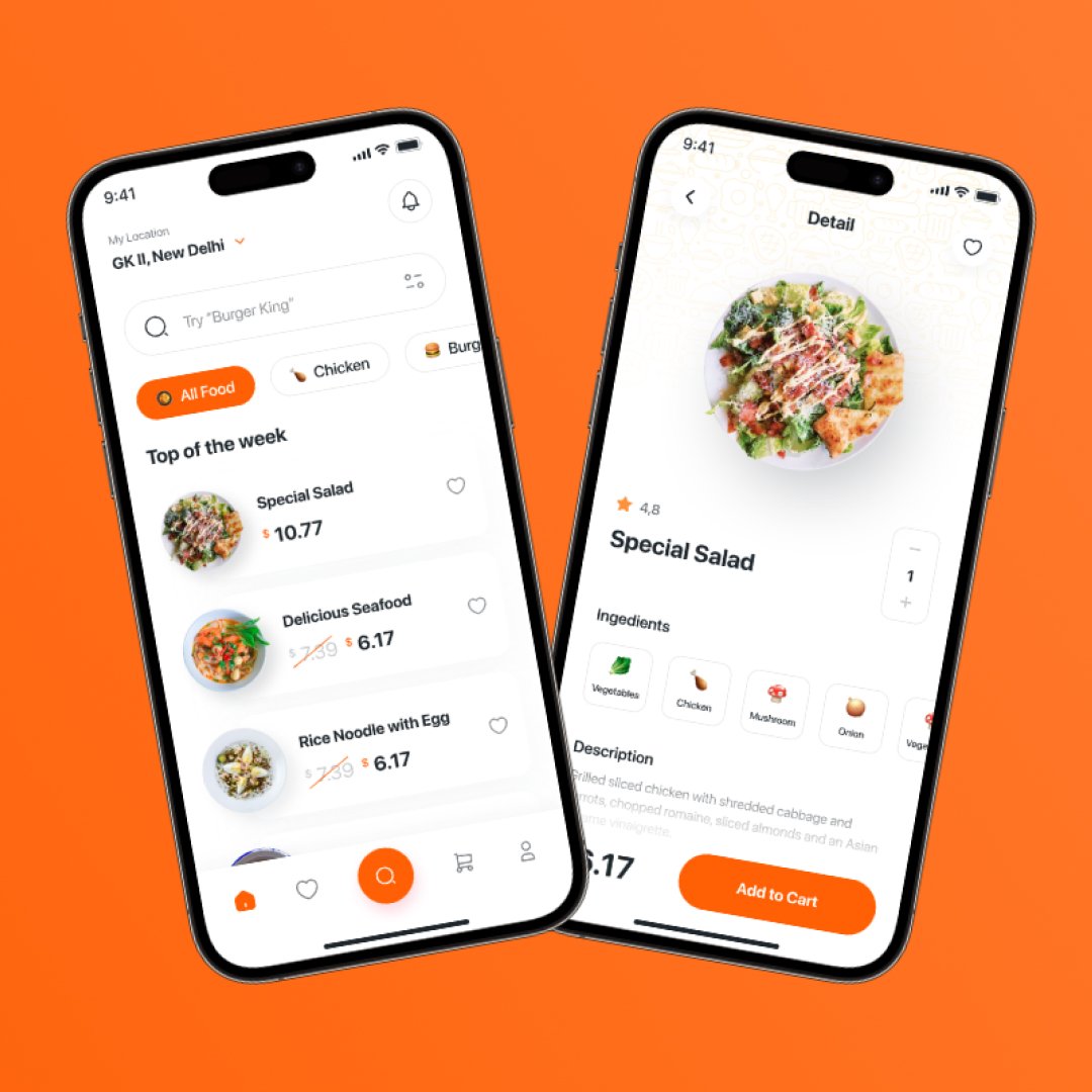 Food Delivery App UI Design

Checkout more UI Resources on my Website PixelPrem

Contact me for any project
📩 hi@pixelprem.com

#foodapp #fooddeliveryapp #ui #appui #figma #figmadesign #uidesigner #uidesign