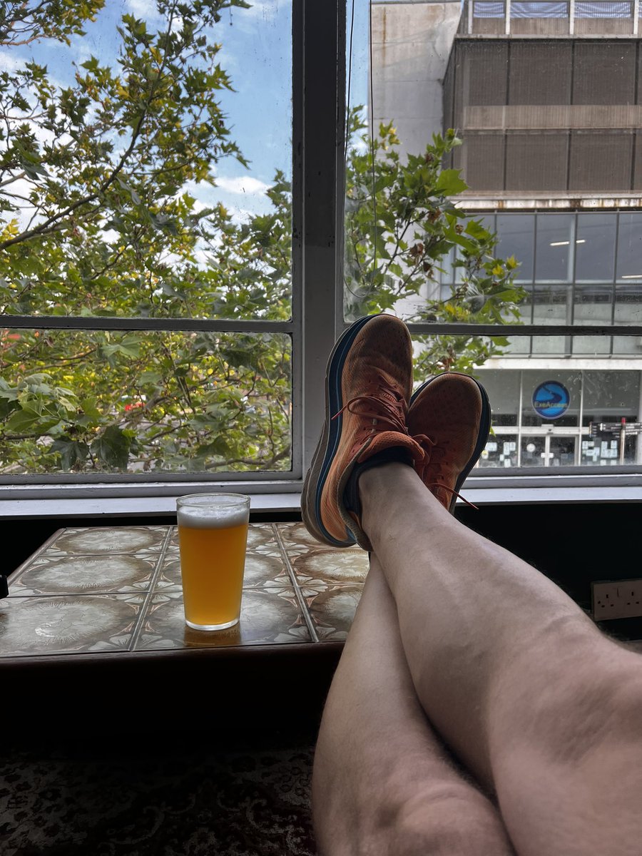 placesense's tweet image. Possibly a perfect evening — with a craft brew in a new pub with my sweetie hydrating post-long run, reflecting on today’s Exeter Respect Festival, Ramones on the hi-fi &amp;amp; speculating on the side with AI about Foucault’s views on ecological crisis and power.
