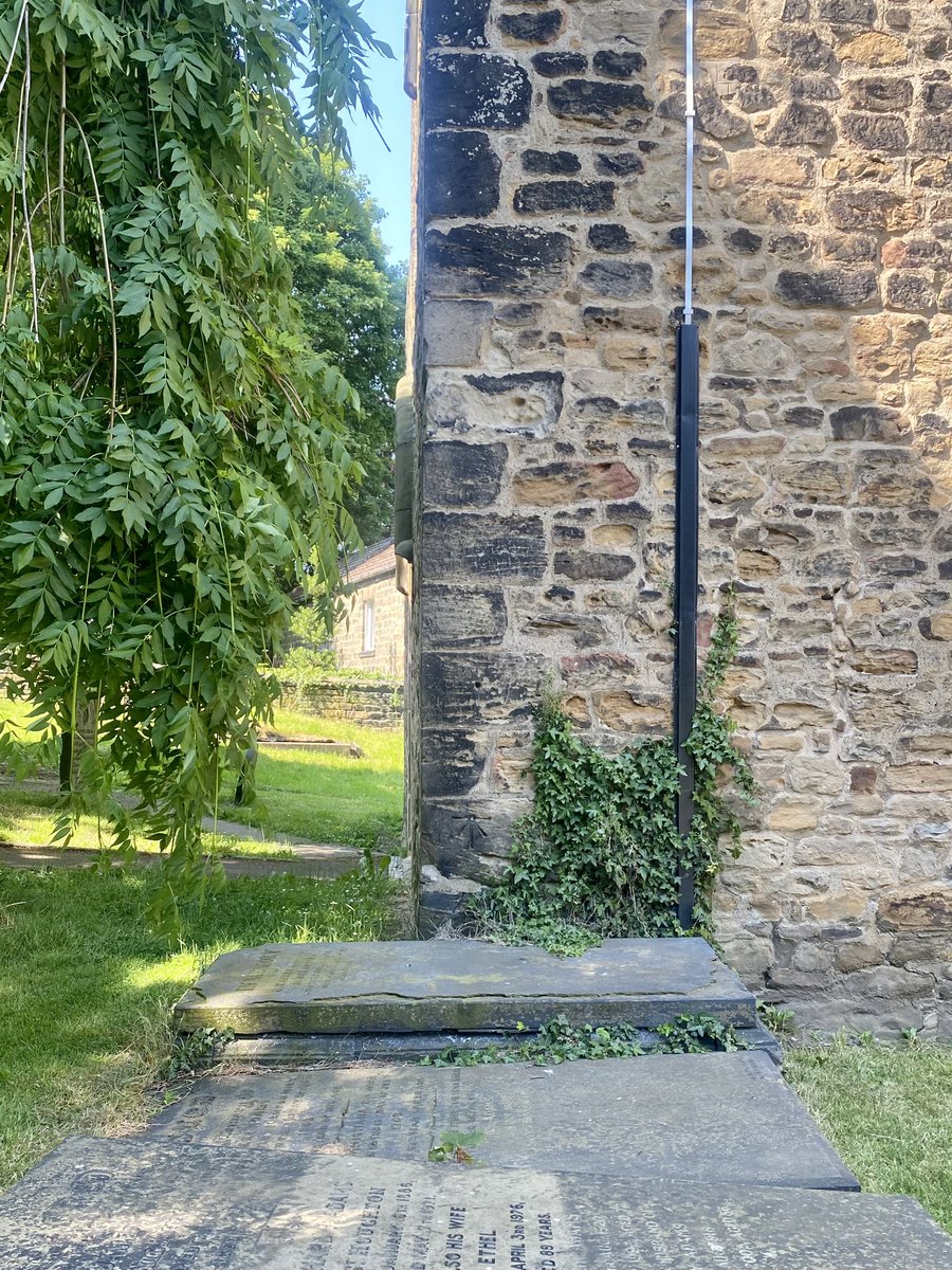 HellingtonBoots's tweet image. A visit to All Saints Church in Darfield today. 🥾
A beautiful old church with fascinating stonework and an equally interesting grave yard.

And the main draw today was the fabulous cut-mark with bolt. #OSBenchmarks #CutMark 
#AllSaintsChurch #Darfield #LegsAndLaces @bmdorguk
