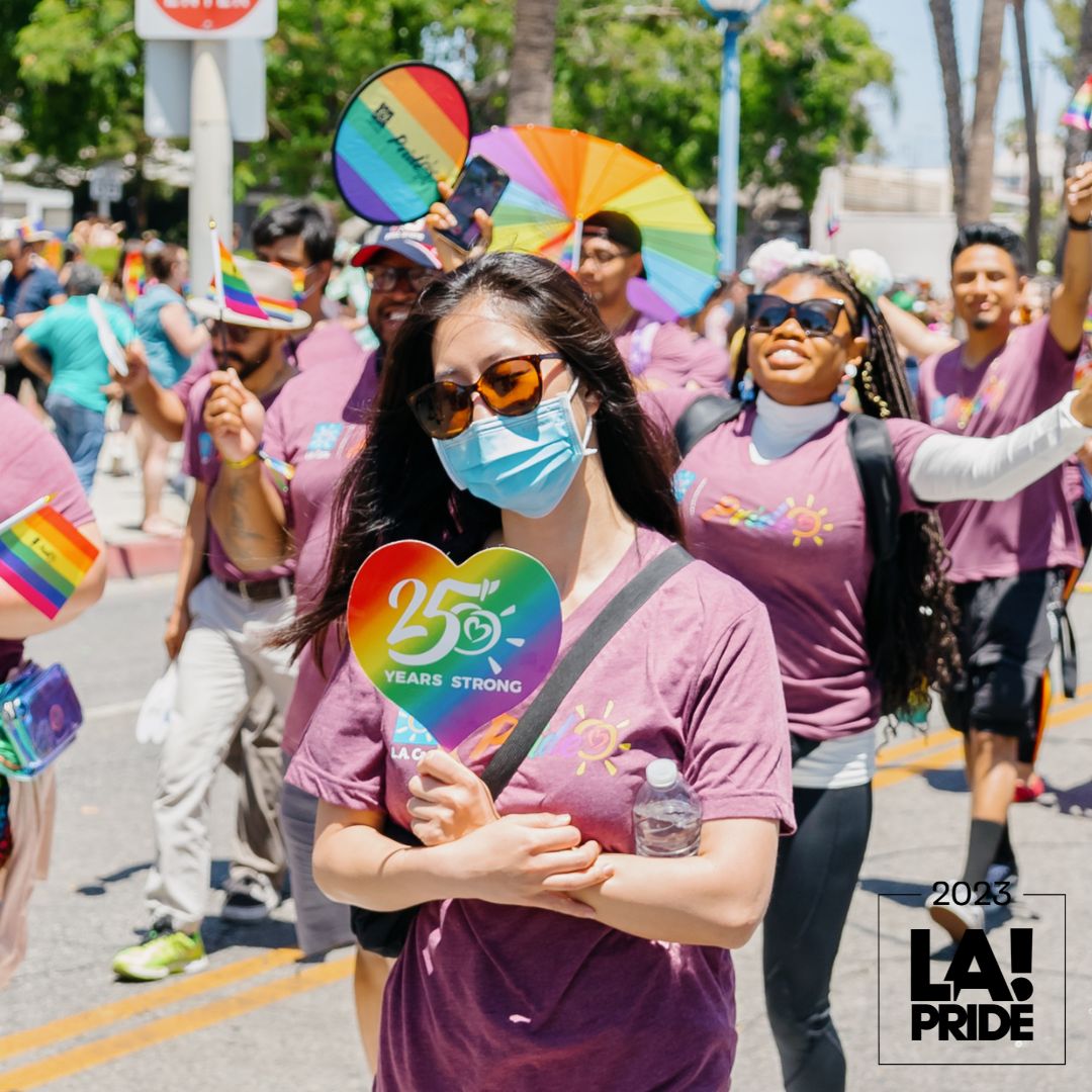 LACareHealth's tweet photo. L.A. Care celebrates diversity and inclusion at #LAPride! 🏳️‍🌈 Catch us at the Pride parade on Sunday, June 11! Bring your friends and family! The parade, which is in Hollywood, will be broadcast live on ABC7. We invite everyone to tune in to Channel 7 on Sunday, June 11 at 11am! https://t.co/kWrlhIDxae