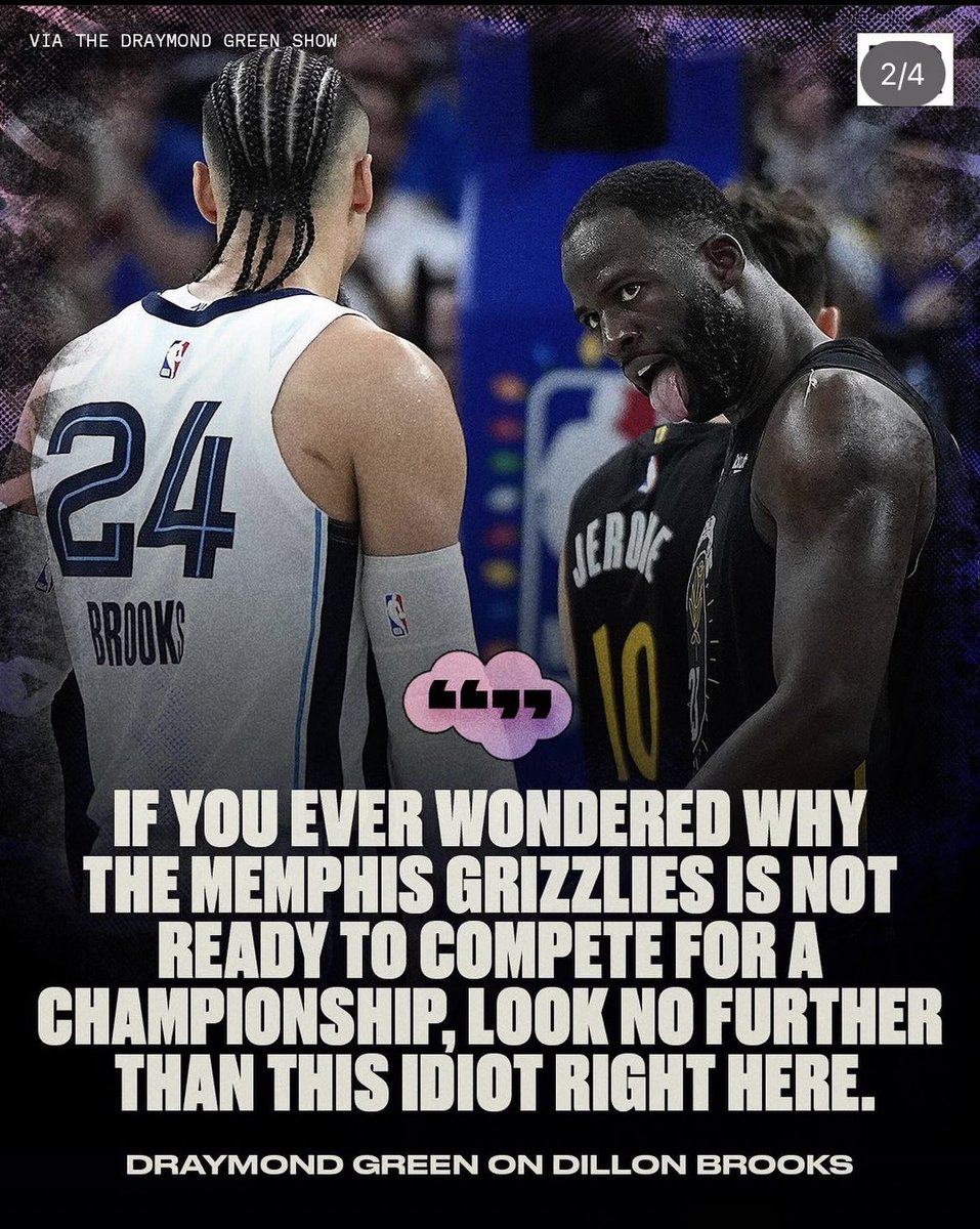 Grizz Lead on Twitter "The Dillon Brooks Draymond Green beef was comedy at its finest."