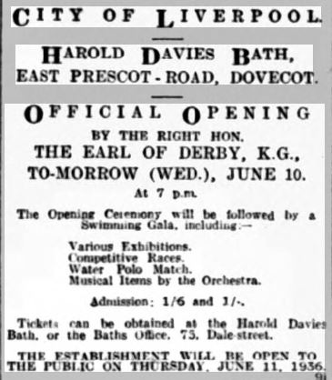 Liverpool1207's tweet image. Opened on this day 1936 - The Harold Davies, #Dovecot Baths. 
Closed 1988, demolished 1993