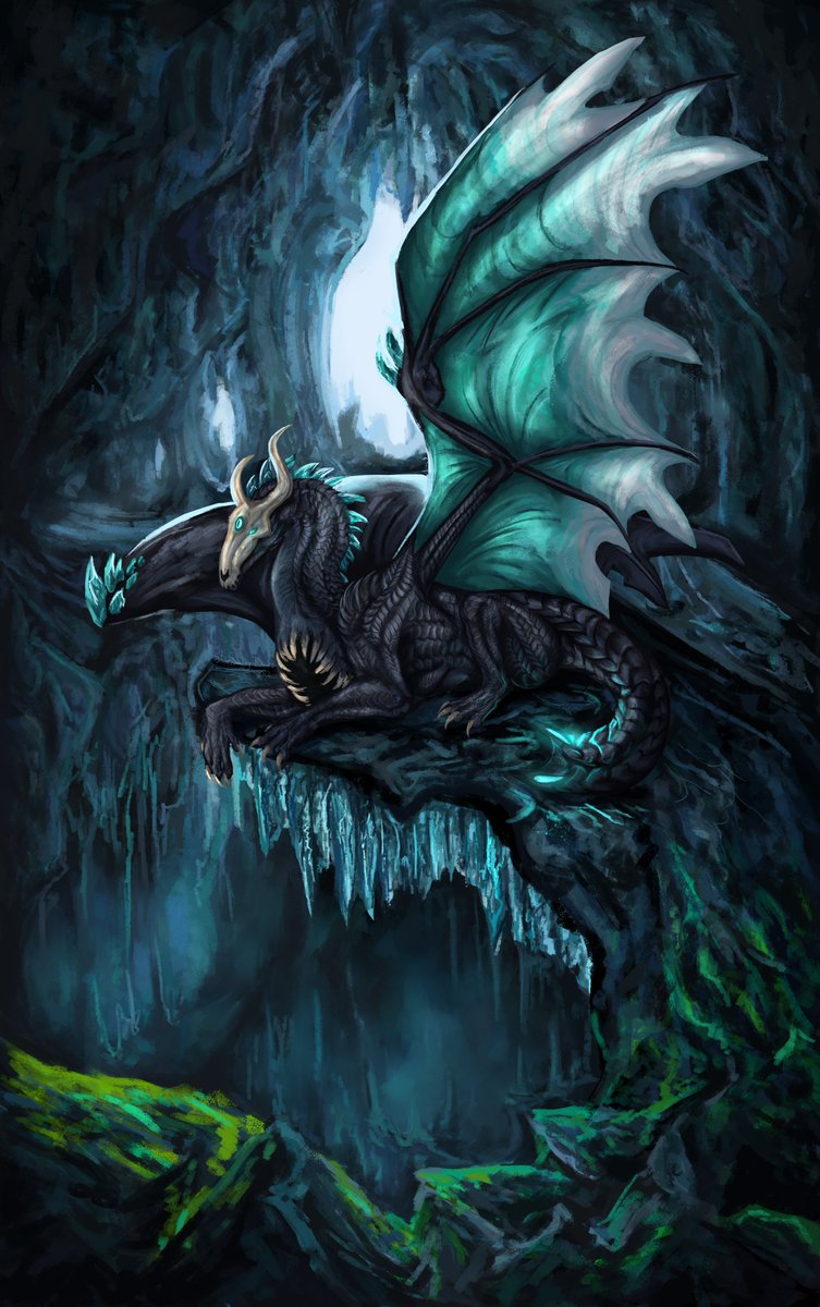 I think i only used just one, maybe 2 or 3 brushes for this whole piece, which is weird considering i usually use over 30 brushes XD #dragonart #digitalart #smallartist