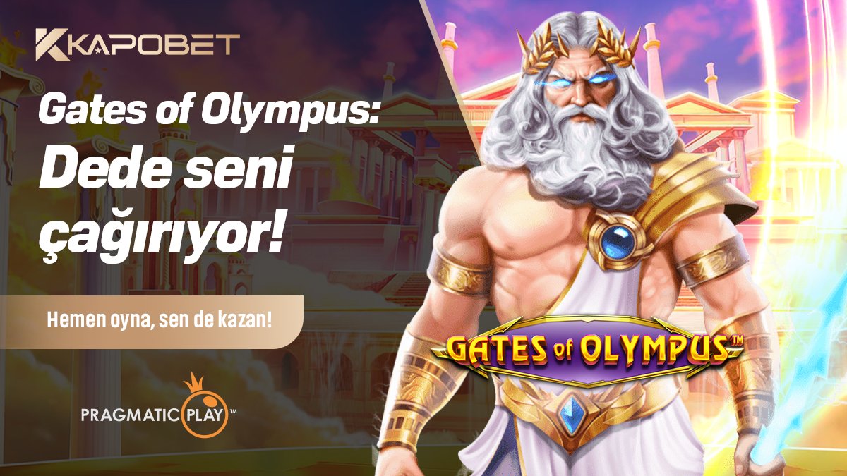 kapobet's tweet photo. ⚡️ Dede seni çağırıyor!

🎰 Göklerin Tanrısı Zeus, Gates of Olympus slotunun %96.50'lik RTP oranı ile kazandırıyor!

🎁 1.500₺'ye kadar %150 Casino Hoş Geldin Bonusu ile oyuna başla!

🔗 Kapobet Giriş - https://t.co/E9g25phizR

#Kapobet #KapobetGiriş #Slot https://t.co/x0XSJkbJhg