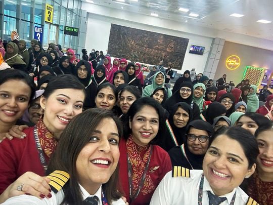 Air India took 145 women under ‘Women only Hajj Package’ from Kerala to Jeddah.