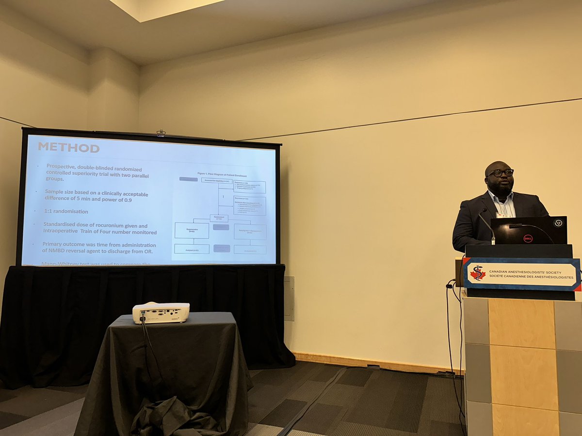 WRajaleelan's tweet image. 👉🏼 @DrOlaAjet presenting our study on Impact of Sugammadex vs. Neostigmine Reversal on Post-Operative Recovery and Postoperative Complications in Patients with Obstructive Sleep Apnea Undergoing Bariatric Surgery: A Double-Blind, Randomized Controlled Trial at #CASAM2023