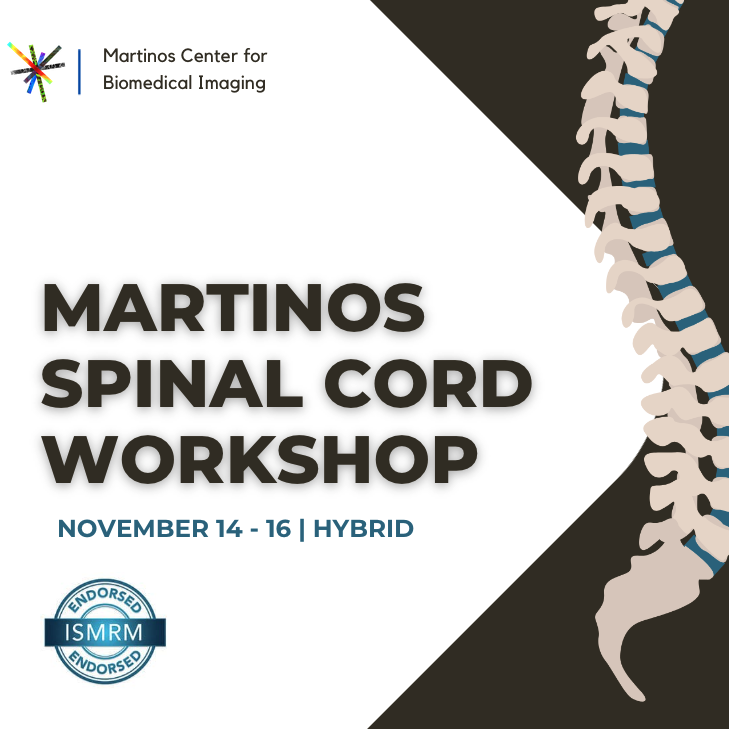 Mark your calendar! The #SpinalCWorkshop23 will be Nov 14-16. This workshop is for researchers & clinicians who are interested in using #MRI to study the human #spinalcord. Learn more & register @ education.martinos.org/home/martinos-…