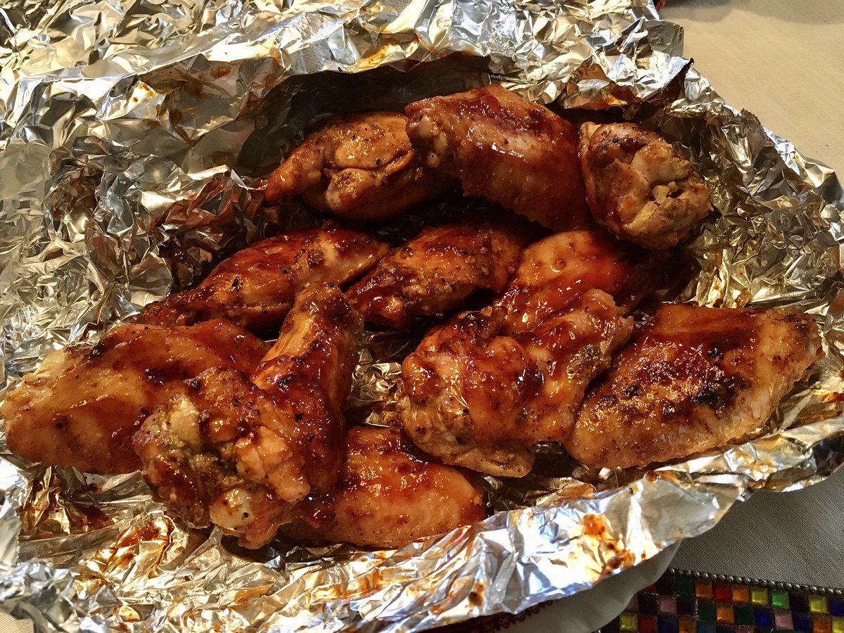 Got chicken thighs on the grill and just finished up some BBQ drummies by request.