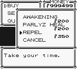 Further Changes:
Flavor text added to window in player's bedroom
Ekans has 1% chance of appearing on route 22
Cramorant can learn Water Gun and Metronome by TM.
TM for Metronome added to Celadon Dept store
Repels can now be bought from Pewter pokemart