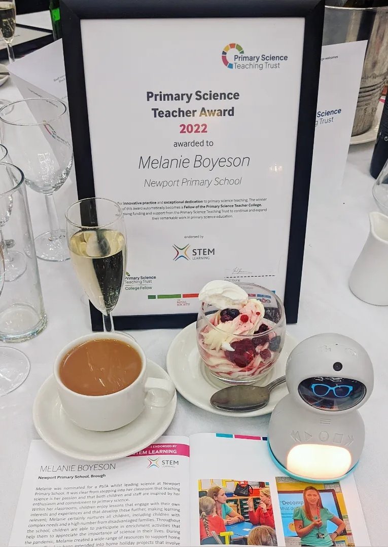 Still buzzing after attending my first @pstt_whyhow Conference this week, welcomed into the most supportive community, meeting so many incredible fellows and collecting my Primary Science Teaching Award, endorsed by @STEMLearningUK 🌟 #primaryscience @NewportScience #whatanight❤️