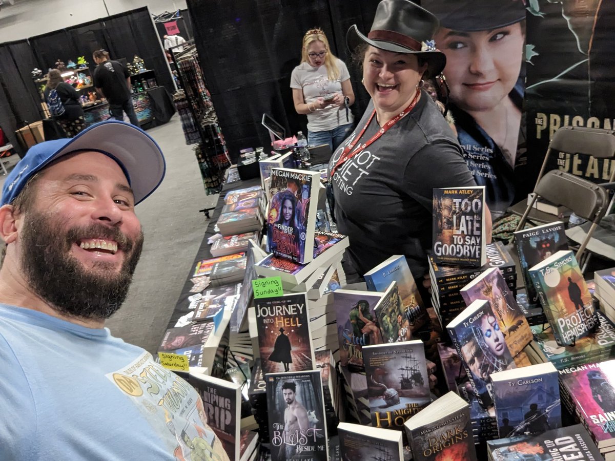 Here at Spookala with the rest of @4horsemenpubs, come say hi and get something signed!