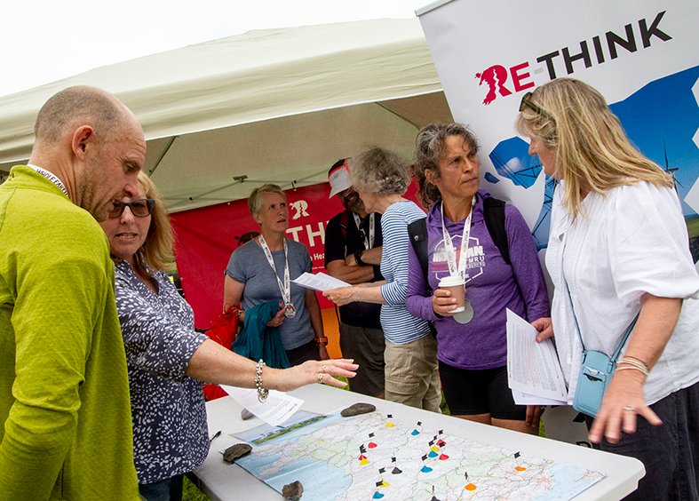 REThinkWales's tweet photo. RE-Think were out and about today at @ManVHorse  in Llanwrtyd.
Lots of really good conversations were had and it was good to be able to make more people aware of what is being proposed for Wales and that it does not have to be this way. There are other options. #REThinkWales https://t.co/cAb6ksmR0L