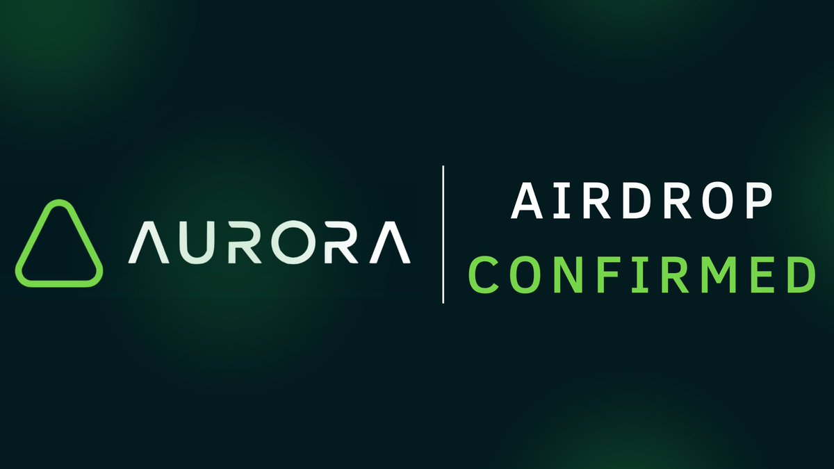 🌵Confirmed airdrop from Aurora

Share $200K pool from Aurora. They raised $12 million from Tier-1 VCs

Follow these simple steps to get this airdrop👇🧵